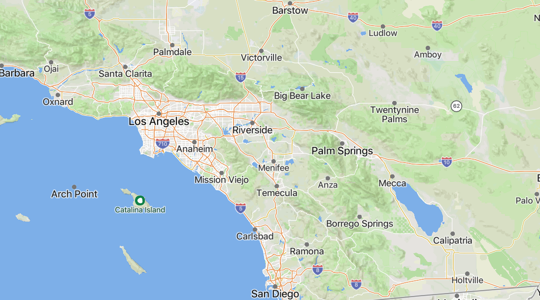 Service areas map